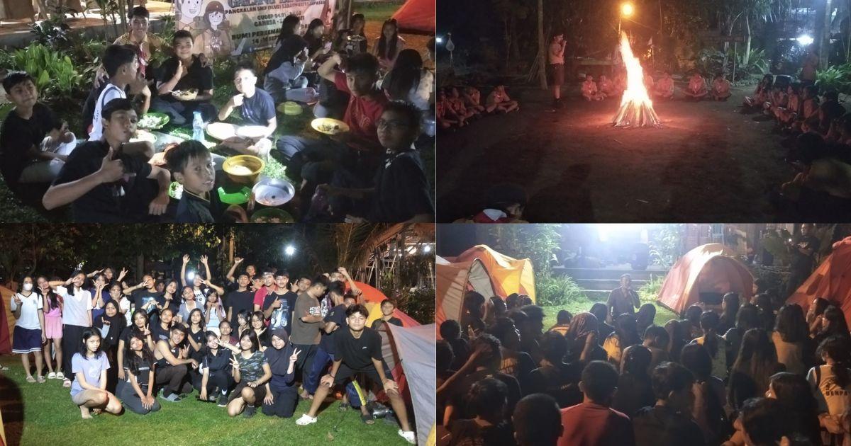 Outcamp Galang Bina Diri Pramuka Ganesa – Saraswati Gudep 04.01 - 04.02 SMP (SLUB) Saraswati 1 Denpasar di Bumi Perkemahan Tukad Bindu