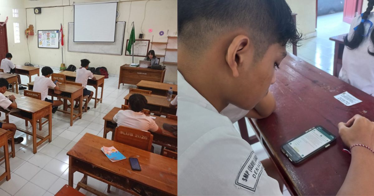 SAJ & SAT 2024 SMP (SLUB) Saraswati 1 Denpasar Lancar Terkendali Melalui Aplikasi Exampatra Computer Based Test (CBT)