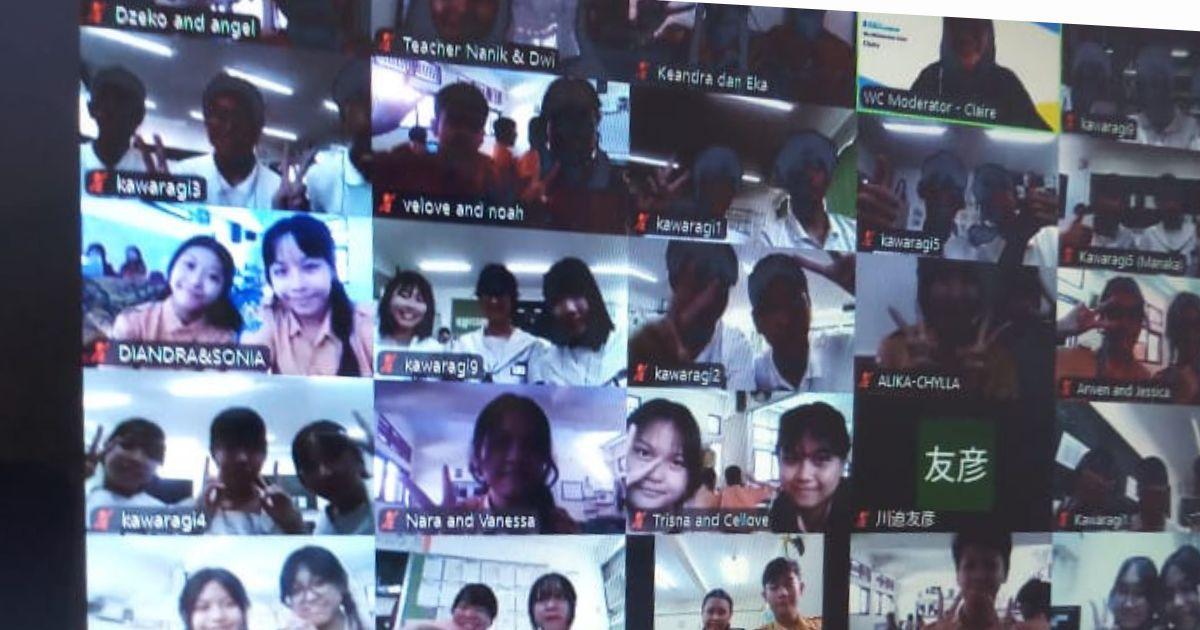 WorldClassroom Cultural Exchange Class SMP (SLUB) Saraswati 1 Denpasar x Kawaragi Junior High School-Japan